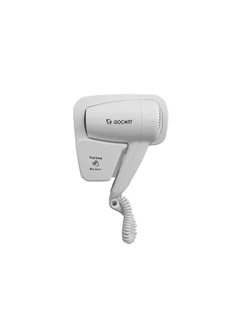 GOCART WITH G LOGO - GOCART WITH G LOGO 1200 Watts Hair Dryer Electric Wall Mount Hairdryers Hotel Bathroom Household Dry Skin Hanging Wall - Image 1