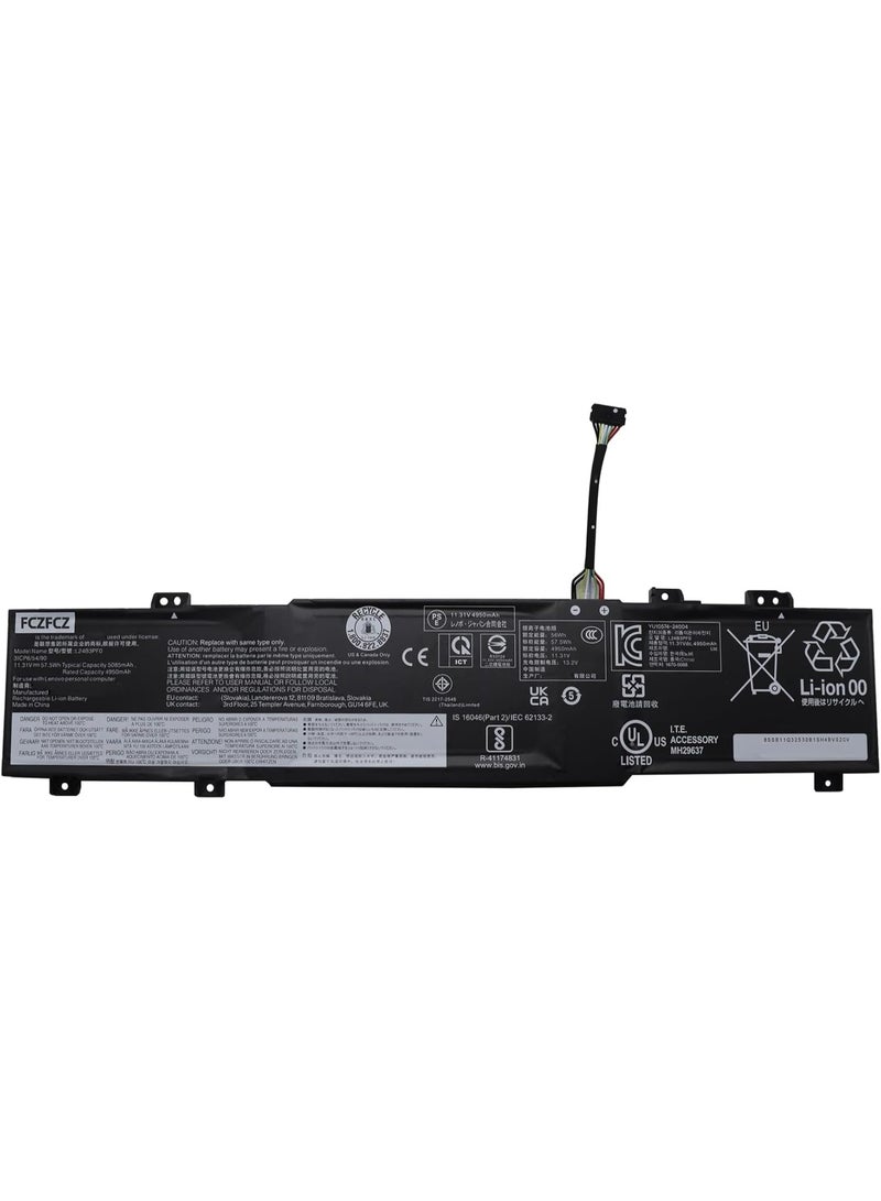 Terabyte بطارية لابتوب L24B3PF0 57.5Wh 5085mAh بديل لـ Lenovo LOQ 15IAX9E 83LK / IdeaPad Slim 3-14ITN9 83L6 3-15ITN9 83L7 سلسلة 5B11Q32531 L24D3PF0 L24M3PF0 11.31V 3 خلايا - Image 1