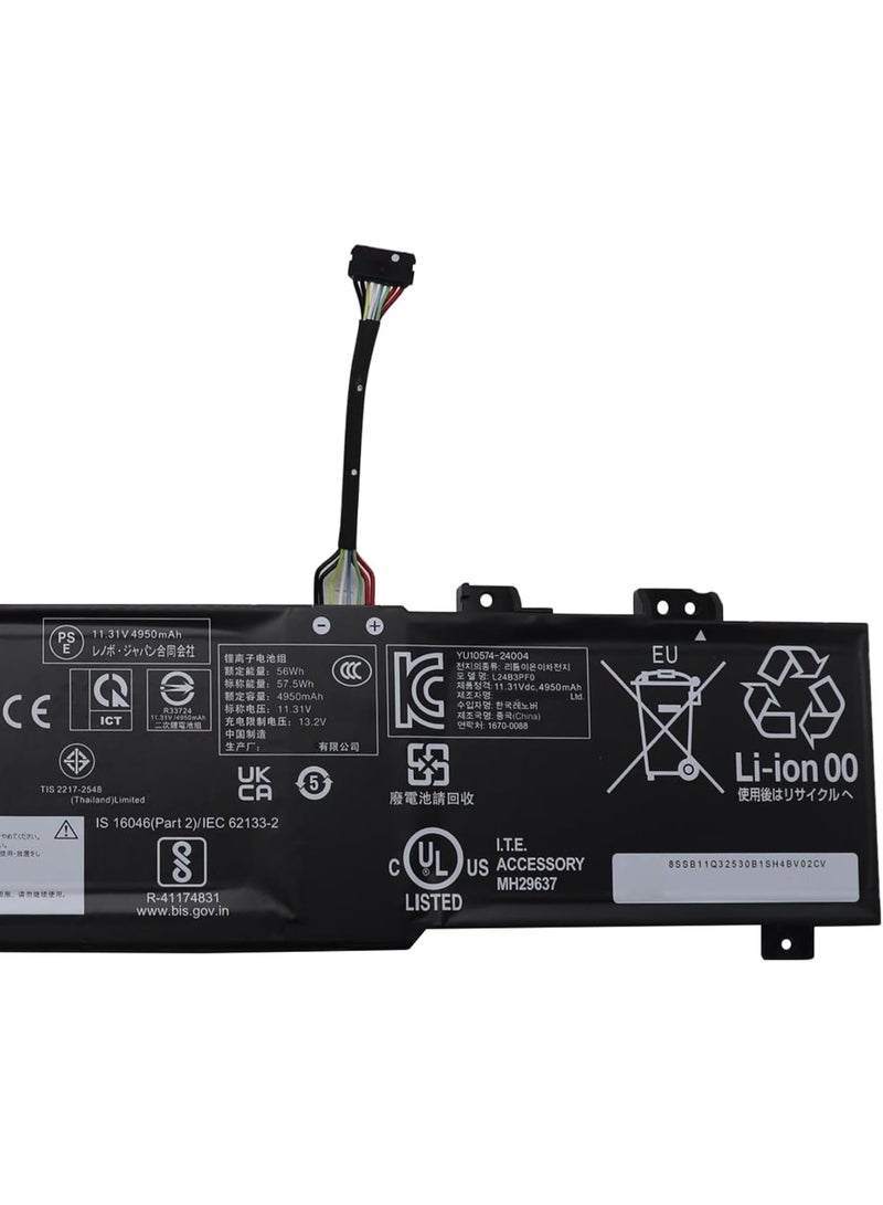 Terabyte بطارية لابتوب L24B3PF0 57.5Wh 5085mAh بديل لـ Lenovo LOQ 15IAX9E 83LK / IdeaPad Slim 3-14ITN9 83L6 3-15ITN9 83L7 سلسلة 5B11Q32531 L24D3PF0 L24M3PF0 11.31V 3 خلايا - Image 3