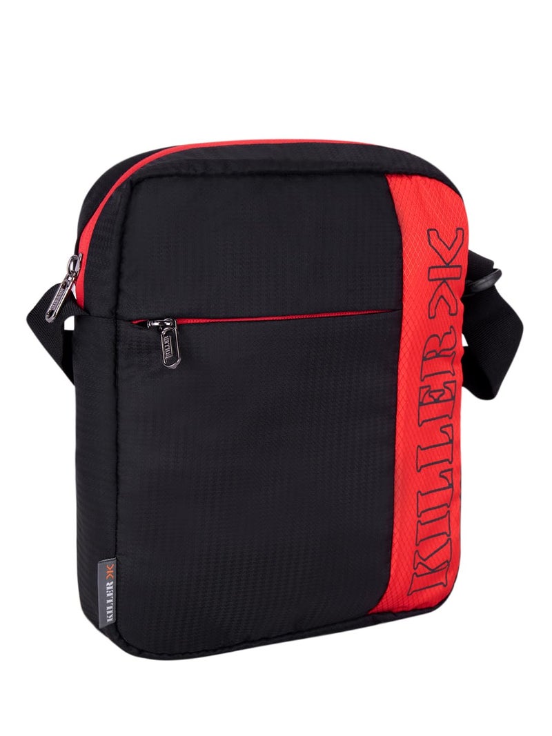 KILLER ENTIZO Traveler Sling Bag For 10" iPad/Tablet - Shoulder Side Sling Bag for Men - Black & Red - Image 2