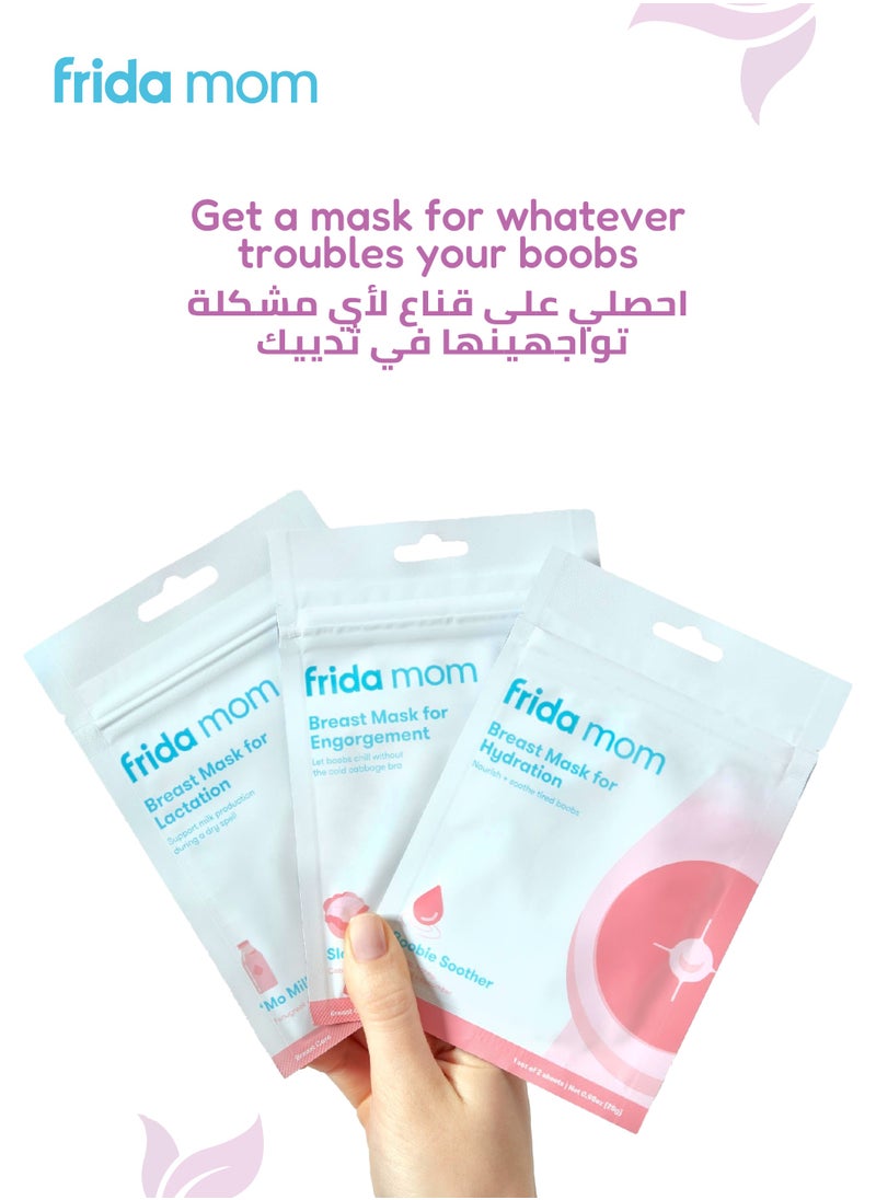 frida mom Hydrating Nursing Comfort Sheet Masks | Aloe Vera Honey Tea Tree & Cucumber Infused | Soothes & Nourishes Sensitive Skin | 2 Sheet Masks | Resealable Pack | 15.2x12.2x0.5 CM  - Image 5