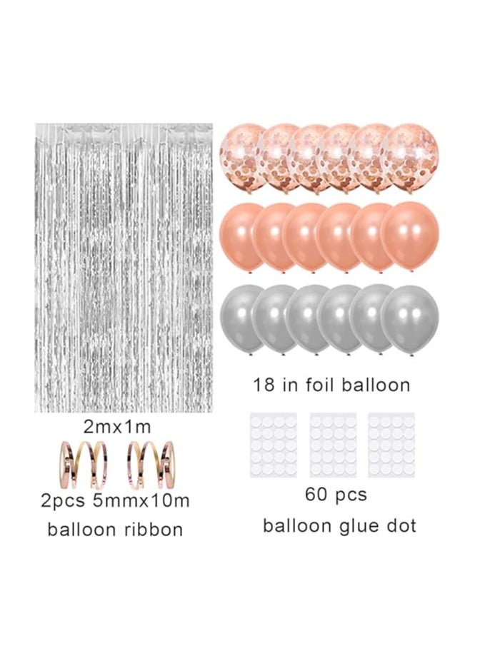 Generic - 14th Birthday Decoration Happy Birthday Banner Flag 14 Year Old Birthday Party Supplies Tinsel Curtain Number 14 Balloon Confetti Latex Helium Balloon Star Heart Foil Ballo - Image 1