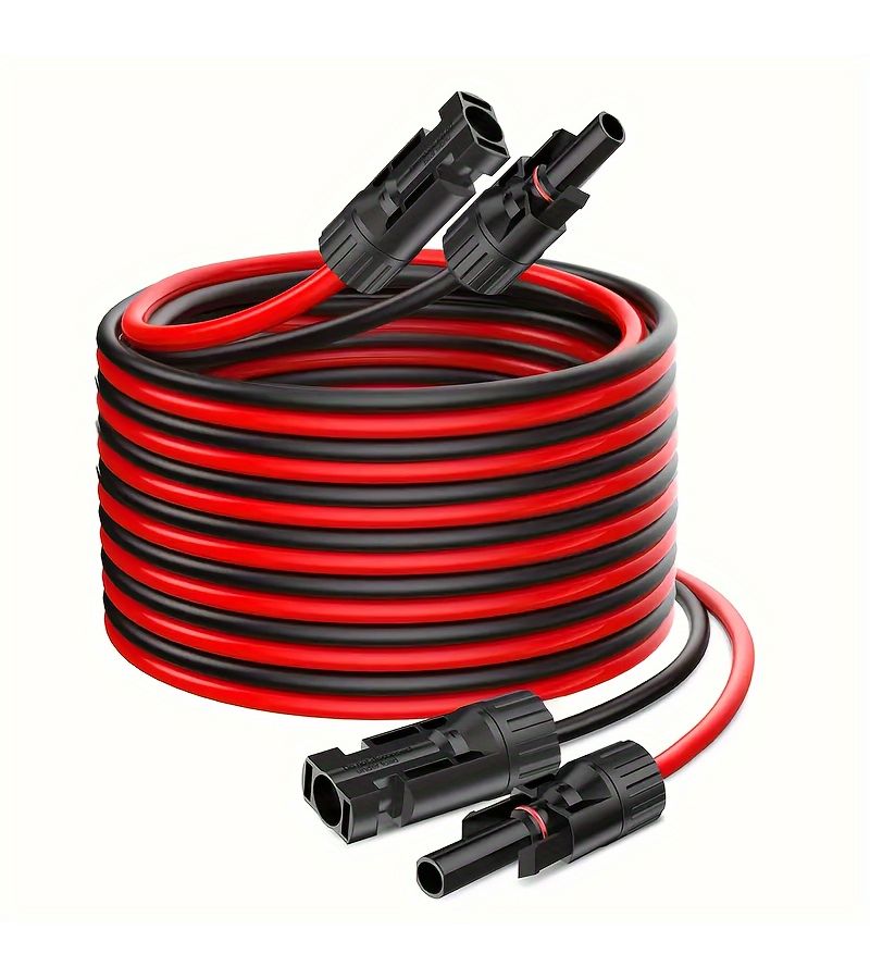 12AWG MC4 Solar Battery Extension Cable 3FT With Male Female Connectors for RV Car Outdoor - Image 1