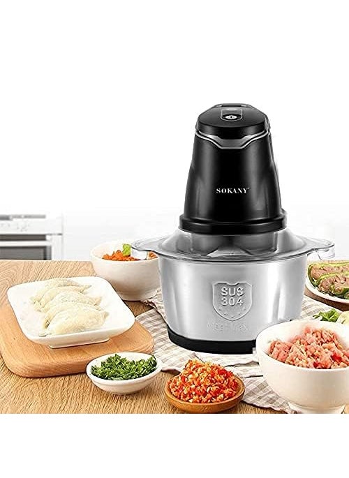 KIRFIZ KIRFIZ Meat Grinder Household Electric Multifunctional minced Meat minced Stuffing Machine Baby Complementary Food Stirring ABS and Stainless Steel Meat Grinder Fruits Vegetable Grater Chopper  - Image 2