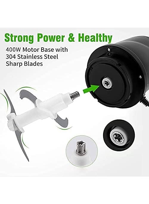 KIRFIZ KIRFIZ Meat Grinder Household Electric Multifunctional minced Meat minced Stuffing Machine Baby Complementary Food Stirring ABS and Stainless Steel Meat Grinder Fruits Vegetable Grater Chopper  - Image 4