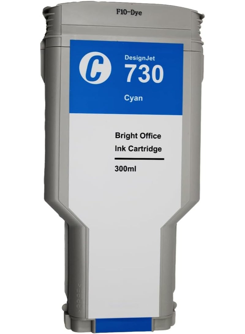730 P2V71A Cyan Ink Cartridge Compatible with HP DesignJet T1600 T1700 T2600 Plotter Printers - Image 3