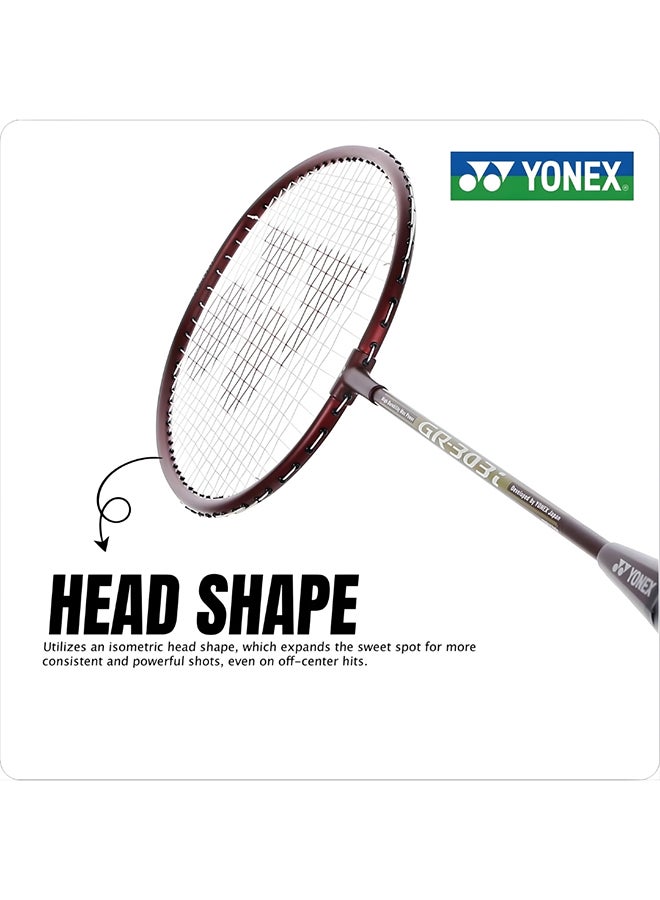 Yonex GR 303 Aluminium Blend Badminton Racquet with Full Cover – Lightweight Durable Frame, Pre-Strung Racket for Beginner and Recreational Players, Black - Image 4