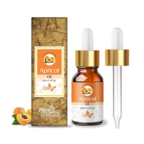 Crysalis Apricot (Prunus Armeniaca) Oil|100% Pure & Natural Undiluted Carrier Oil Organic Standard For Skin & Hair Care|Therapeutic Grade Oil, Adds Shine To Hair, Removes Marks - 30Ml With Dropper - Image 1