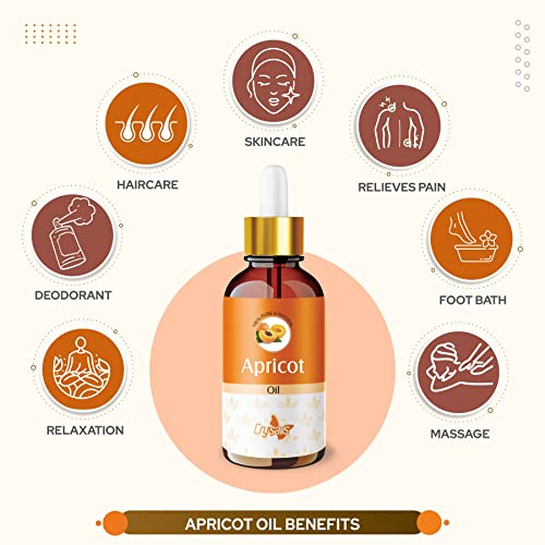 Crysalis Apricot (Prunus Armeniaca) Oil|100% Pure & Natural Undiluted Carrier Oil Organic Standard For Skin & Hair Care|Therapeutic Grade Oil, Adds Shine To Hair, Removes Marks - 30Ml With Dropper - Image 3