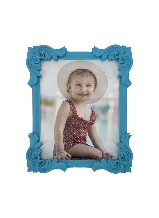 Decorhills Photo Frame Single with Tabletop & Wall Mount Display for 6x8 inch Photo Size, Ideal Addition to Any Décor Elegant Blue Frame, 1-Piece  - Image 1