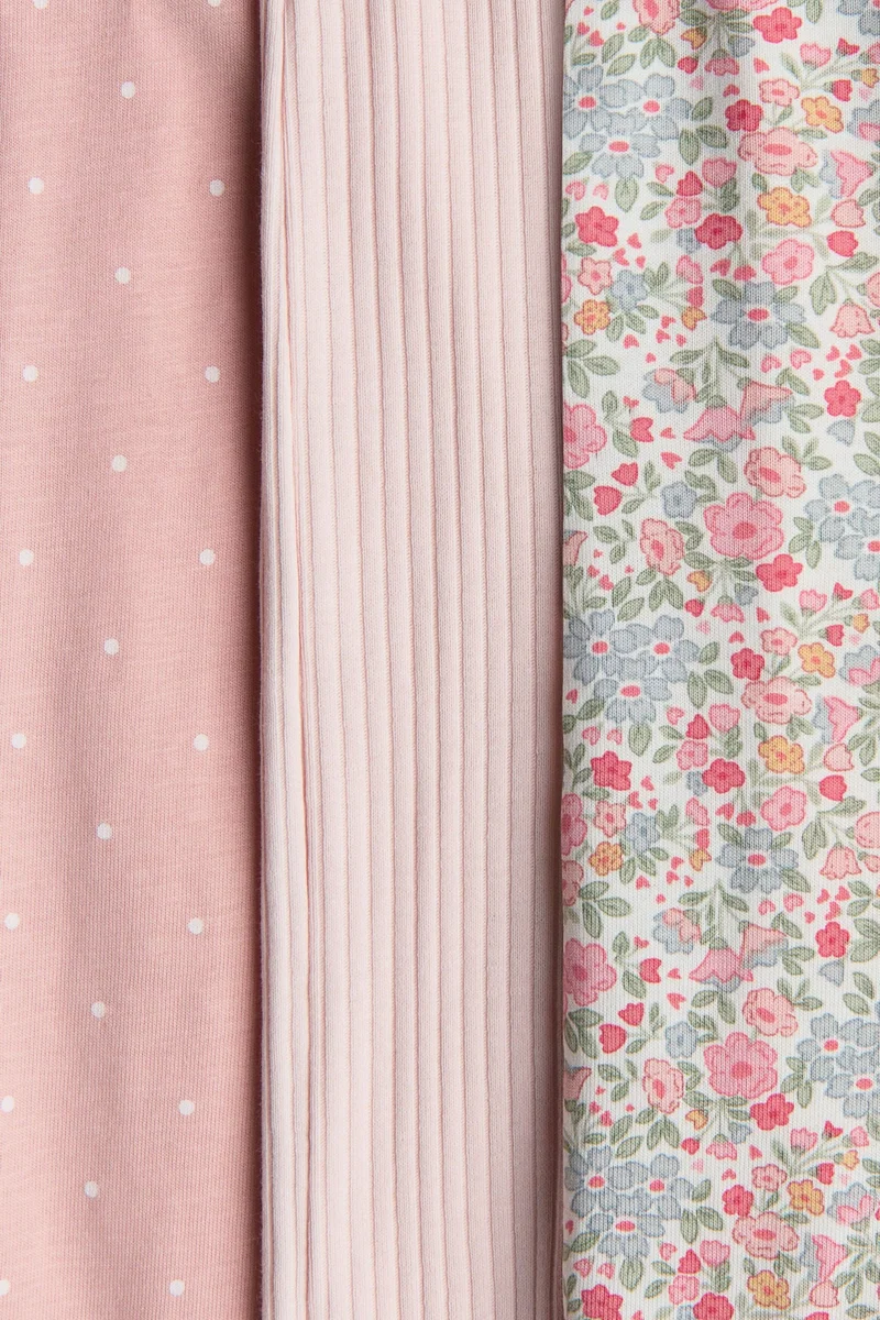 H&M 3-pack zip-up sleepsuits