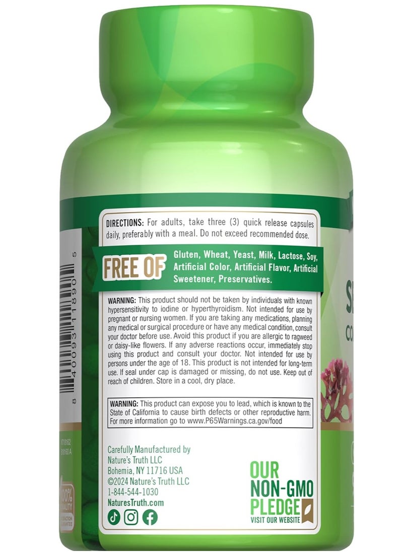 Nature's Truth Nature's Truth, Irish Sea Moss Complex 2250 mg, 90 capsules  - Image 2