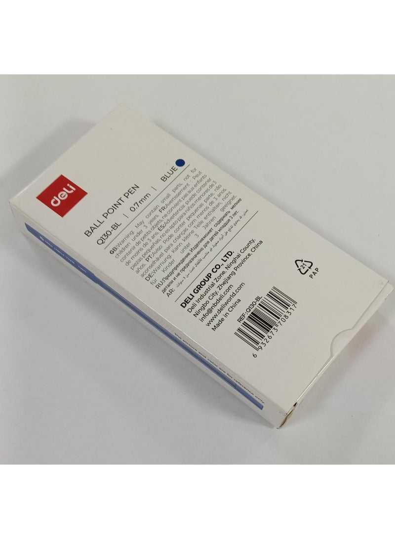 ديلي عبوة أقلام حبر جاف ديلي Q130-Bl مكونة من 12 قلمًا - Image 2