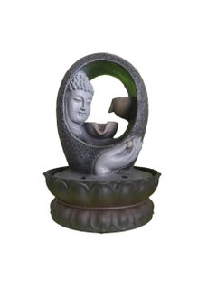 DDSS DDSS Polyresin Table Top Indoor Outdoor Water Fountain with RGB LED Lights for Home Decor Decoration Showpiece Gift Gifting Items Buddha Fountain VV123  - Image 3