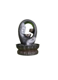 DDSS DDSS Polyresin Table Top Indoor Outdoor Water Fountain with RGB LED Lights for Home Decor Decoration Showpiece Gift Gifting Items Buddha Fountain VV123  - Image 2