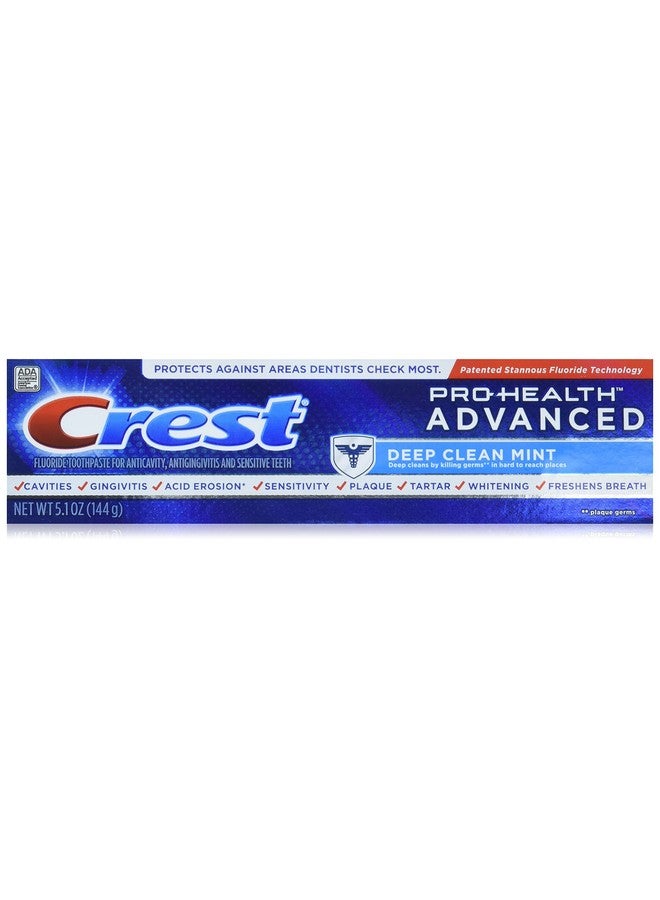 كرست معجون أسنان كريست برو هيلث أدفانسد ديب كلين بنكهة النعناع، 5.1 أونصة (عبوة من 12 قطعة) (قد تختلف العبوة) - Image 1