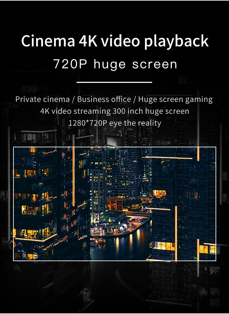 المهوس الفضاء عرض الفيديو ، ودعم 5G واي فاي وبلوتوث HD 1080P المحمولة فيلم الإسقاط  - Image 5
