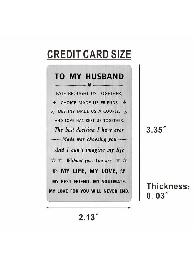 SOUSYOKYO Husband Card from Wife, Personalized I Love My Husband Birthday Gift Ideas, Mens Father‘s Day Anniversary Card for Him - Image 2