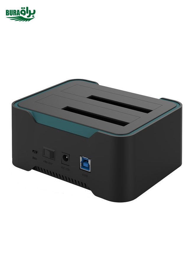 BURAQ Onten UHD6 Dual Bay External Hard Drive Docking Station Expansion Base  - Image 2