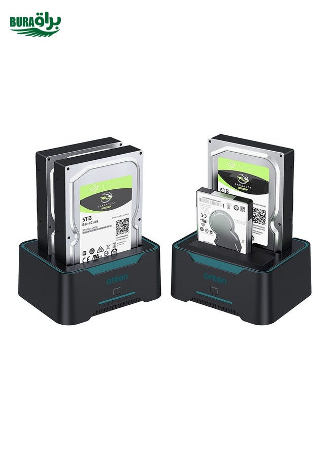 BURAQ Onten UHD6 Dual Bay External Hard Drive Docking Station Expansion Base  - Image 4