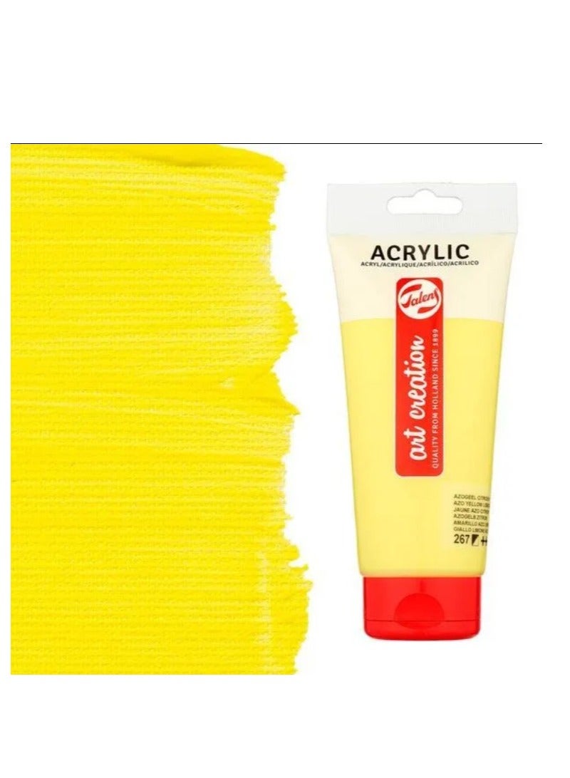تالينز Talens Art Creation Acrylic Colour Tube 200 ml - Azo Yellow Lemon - No:267 - Image 2