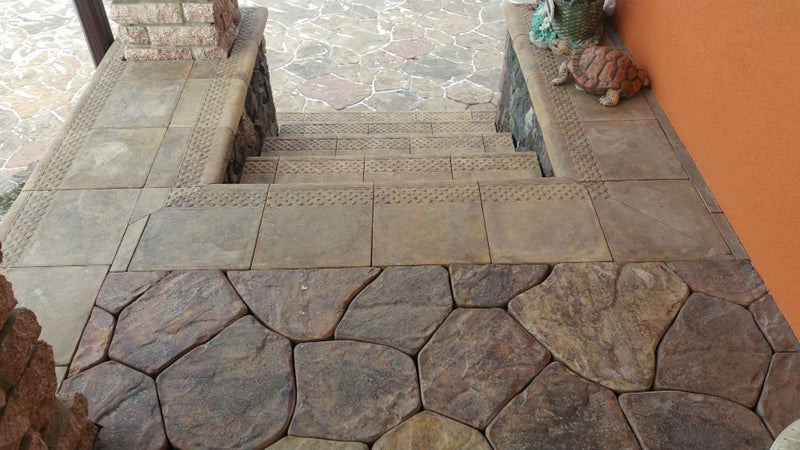 SvitMolds Concrete molds DIY Sold 6 pcs Plastic Moulds Flagstone Casting Concrete Paving Garden Paths Stone Patio Pavers for Garden Walkway #S34 - Image 3