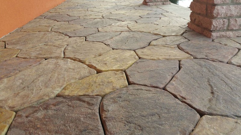 SvitMolds Concrete molds DIY Sold 6 pcs Plastic Moulds Flagstone Casting Concrete Paving Garden Paths Stone Patio Pavers for Garden Walkway #S34 - Image 1