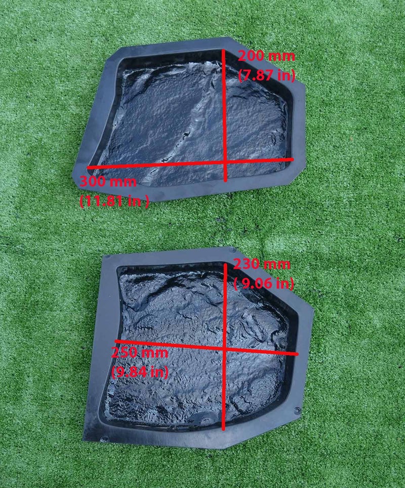 SvitMolds Concrete molds DIY Sold 6 pcs Plastic Moulds Flagstone Casting Concrete Paving Garden Paths Stone Patio Pavers for Garden Walkway #S34 - Image 4