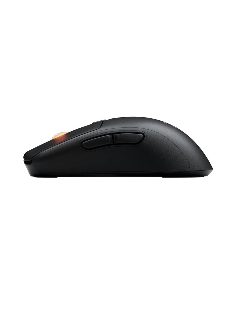 فناتيك ماوس ألعاب لاسلكي Fnatic Bolt مستشعر Pixart 3370 أسود، 69 جرام، عمر بطارية WiFi وBluetooth 110-210 ساعة، شحن USB-C، مفاتيح Kailh GM 8.0، 4 ملفات تعريف ومراحل DPI، نوافذ تزلج Virgin PTFE - Image 4