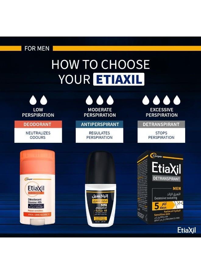 Etiaxil Antiperspirant Men Sensitive Skin Roll-On 2 x 15 ml - Image 5