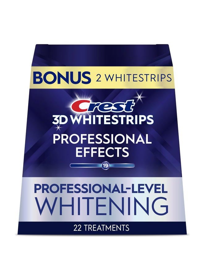 Crest 3D Whitestrips Professional Effects – Teeth Whitening Kit, 22 Treatments (20 + 2 Bonus), Each with 1 Upper/1Lower, 44 Strips – Crest 3DWhite Teeth Whitening Strips - Image 1