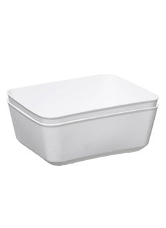 Flex Polyethylene Rectangle Basket Set 13 x 17.4 x 7cm 2Pcs