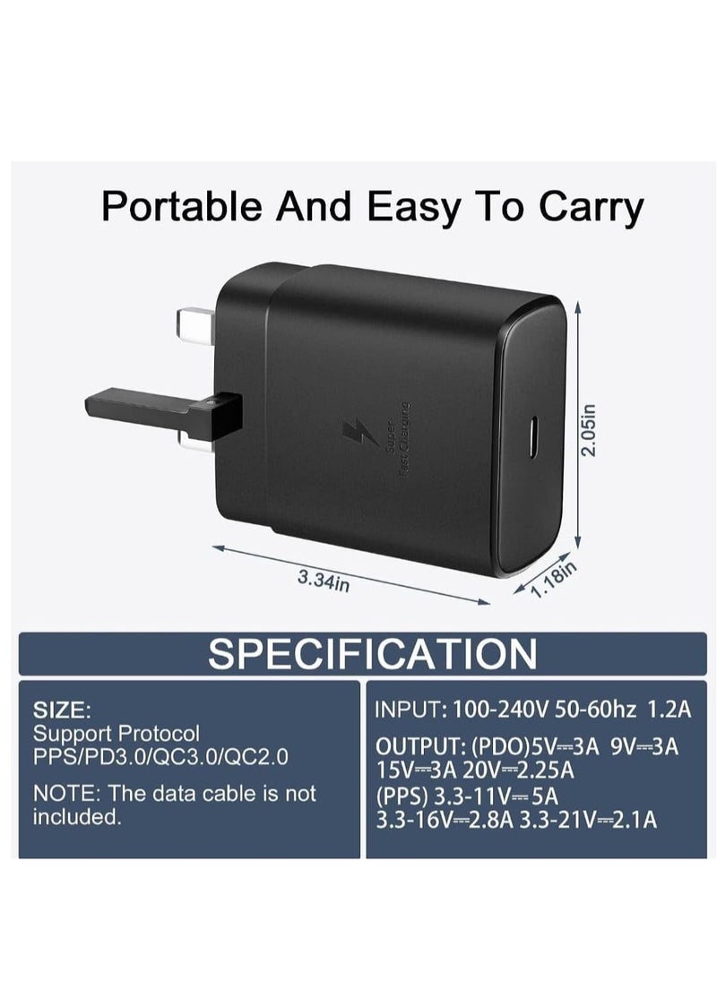 45W Super Fast Charger for Samsung,Gcstnn USB C Plug for Galaxy S24 Ultra/S24+/S24/S23 Ultra/S23/S22/S21/S20/A54/A25/A15 5G/A15