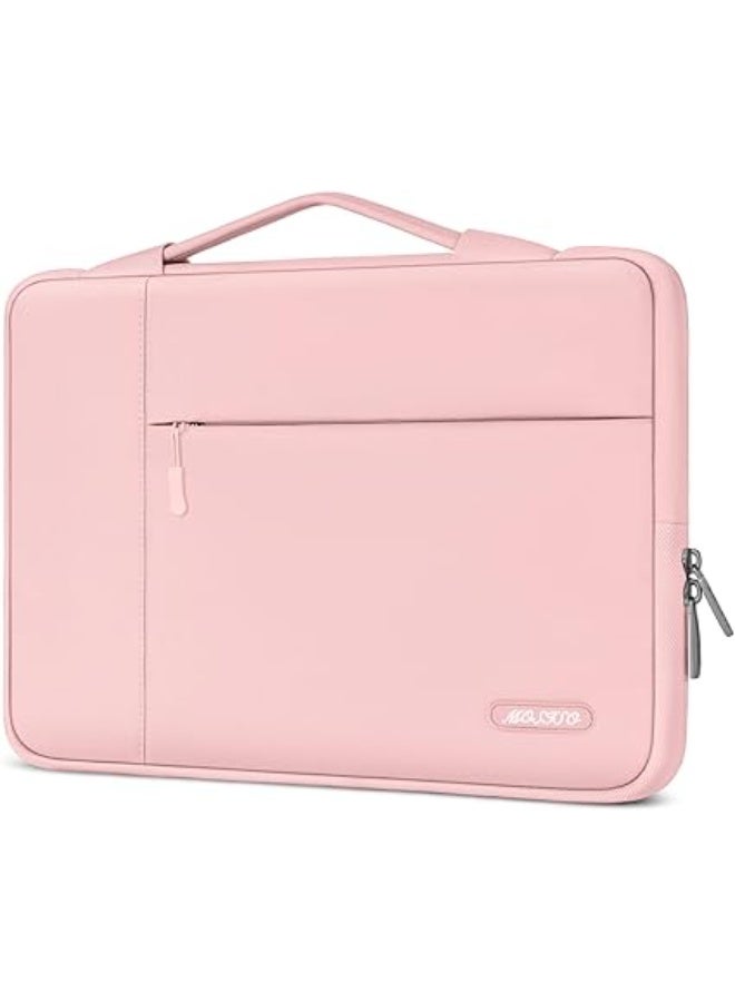 Mosiso Laptop Sleeve Compatible with MacBook Air/Pro, 13-13.3 inch Notebooks, Compatible with MacBook Pro 14 inch 2023-2021 A2779 M2 A2442 M1, Multifunctional Bag, Chalk Pink - Image 1