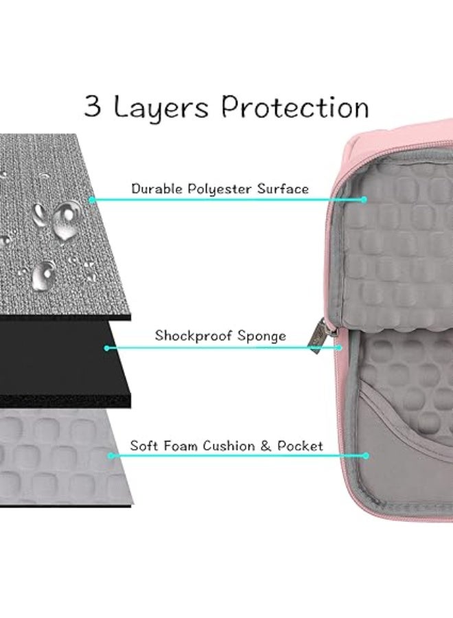 Mosiso Laptop Sleeve Compatible with MacBook Air/Pro, 13-13.3 inch Notebooks, Compatible with MacBook Pro 14 inch 2023-2021 A2779 M2 A2442 M1, Multifunctional Bag, Chalk Pink - Image 5