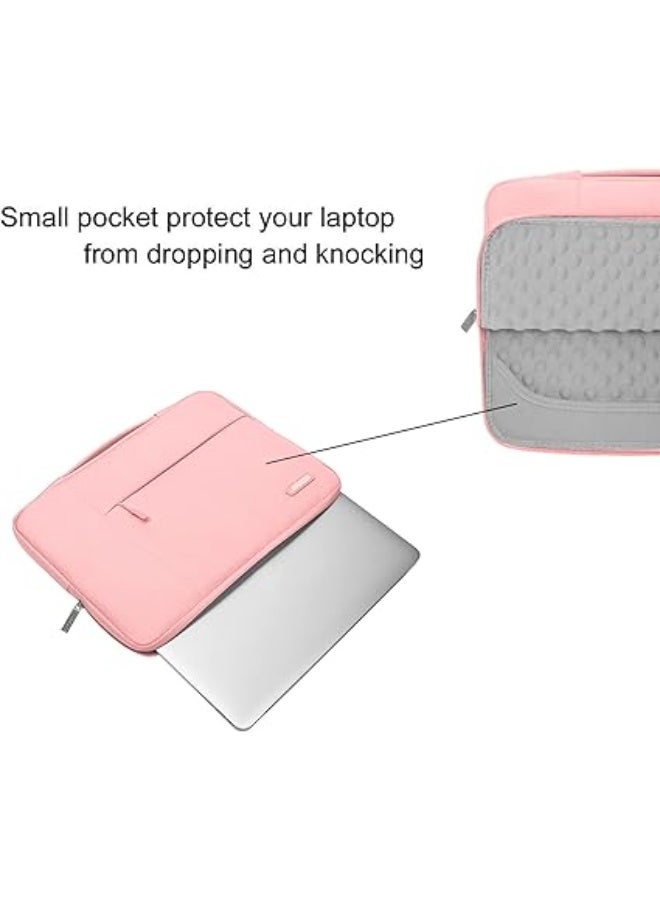Mosiso Laptop Sleeve Compatible with MacBook Air/Pro, 13-13.3 inch Notebooks, Compatible with MacBook Pro 14 inch 2023-2021 A2779 M2 A2442 M1, Multifunctional Bag, Chalk Pink - Image 2