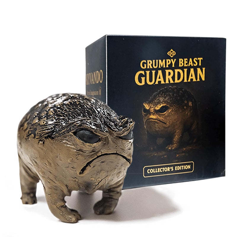 KYVANDO Angry Frog Statue for Home Office - New Version - Image 1