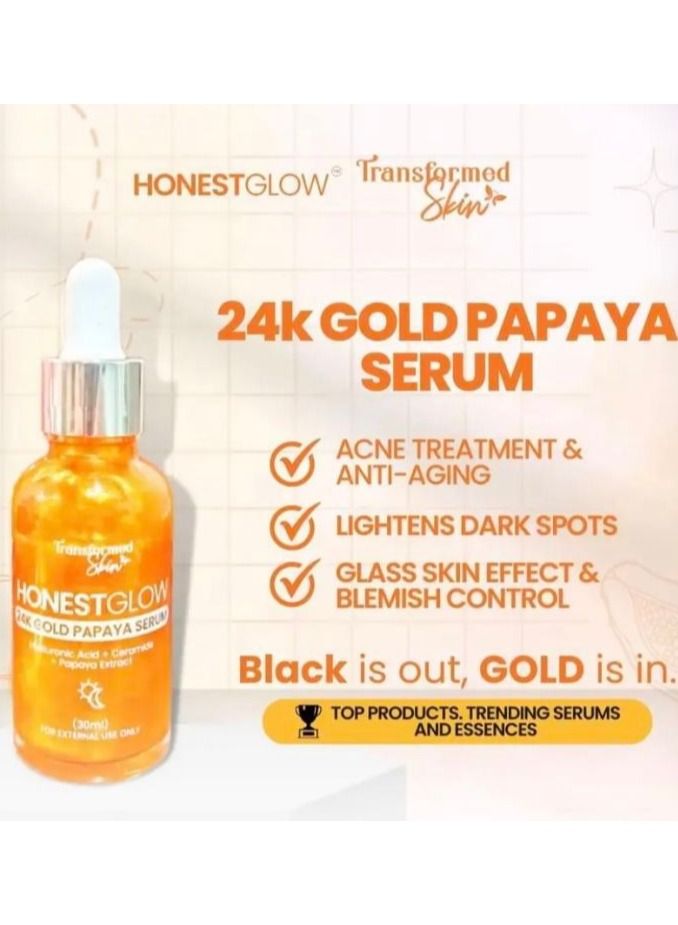 Transformed Skin Honest Glow 24k Gold Papaya Serum - Image 2