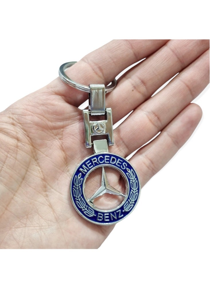 Zinc Alloy Metal 3D Logo Keychain For Mercedes Benz - Image 2