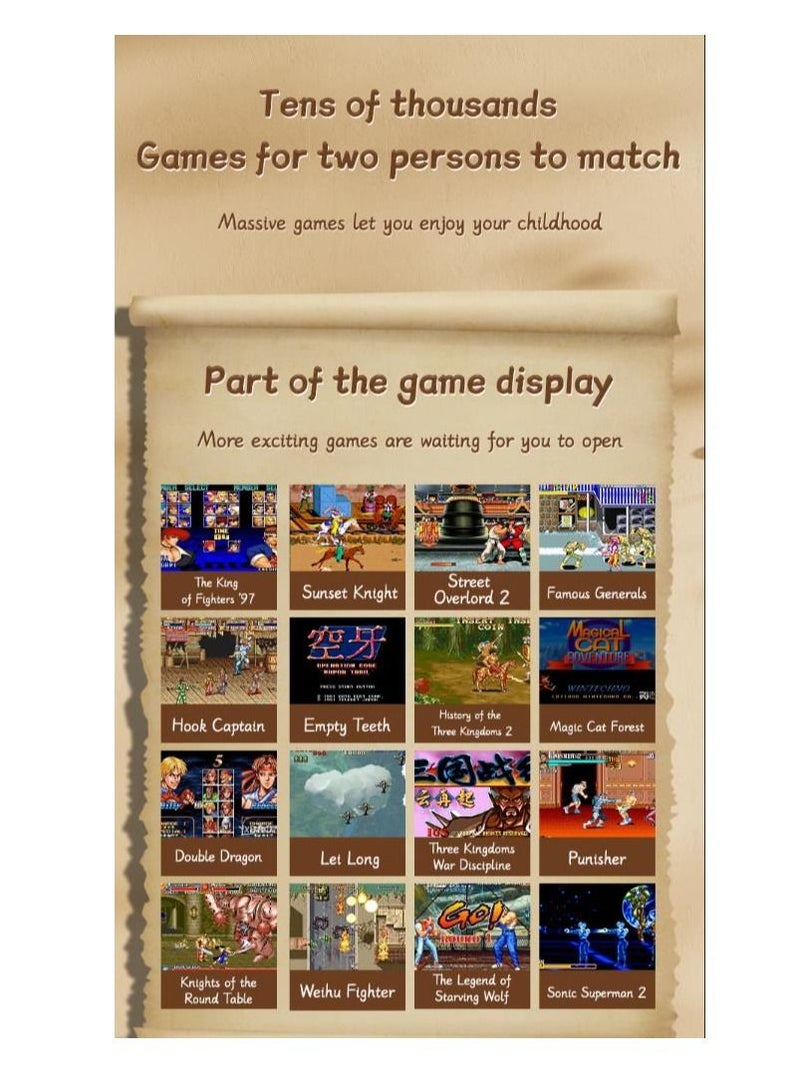 4K HD video game console, dual 2.4G wireless controllers, plug-and-play video game stick, built-in 15,000 games, retro handheld game console - Image 4