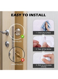 Oasisgalore 6 Pack Clear Door Handle Wall Protector Wall Bumper Protector Reusable Self Adhesive Door Knob Wall Shield  - Image 2