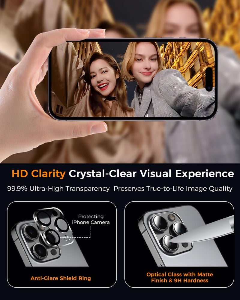 SIBEITU 3 Pack Screen Protector for iPhone 13 with 3 Pack Camera Lens Tempered Glass Protector, 6.1 Inch HD Clear Tempered Glass Film 9H Hardness Full Coverage, Scratch Resistent, No Air Bubbles - Image 4