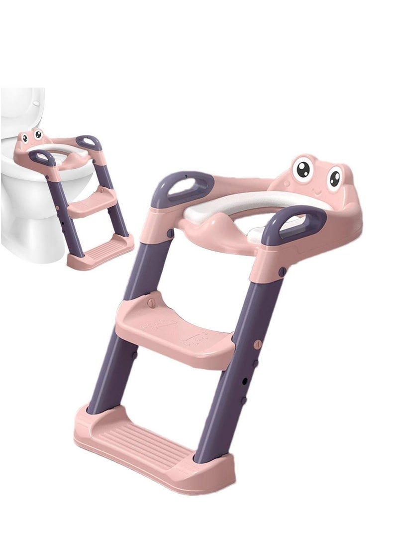 ممز بلانيت مقعد تدريب على استخدام النونية فيرست بوتي للأطفال، مقعد مرحاض 2 في 1 للتدريب على استخدام النونية، كرسي صغير للحمام واقي من الرذاذ ووسادة مضادة للانزلاق -سلم حمام للأطفال -سلم متعدد الاستخدامات -أدوات تدريب الأطفال على الحمام -أدوات حمام للأطفال - Image 1
