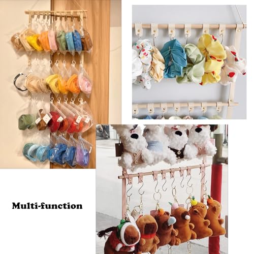 Yushen Hanging Display Storage Shelves Detachable Doll Organizers for Storage Plush Doll Collectors Gifts, Hanging Over the Door Organizer for Bedroom Home (Pink 1pcs) - Image 3