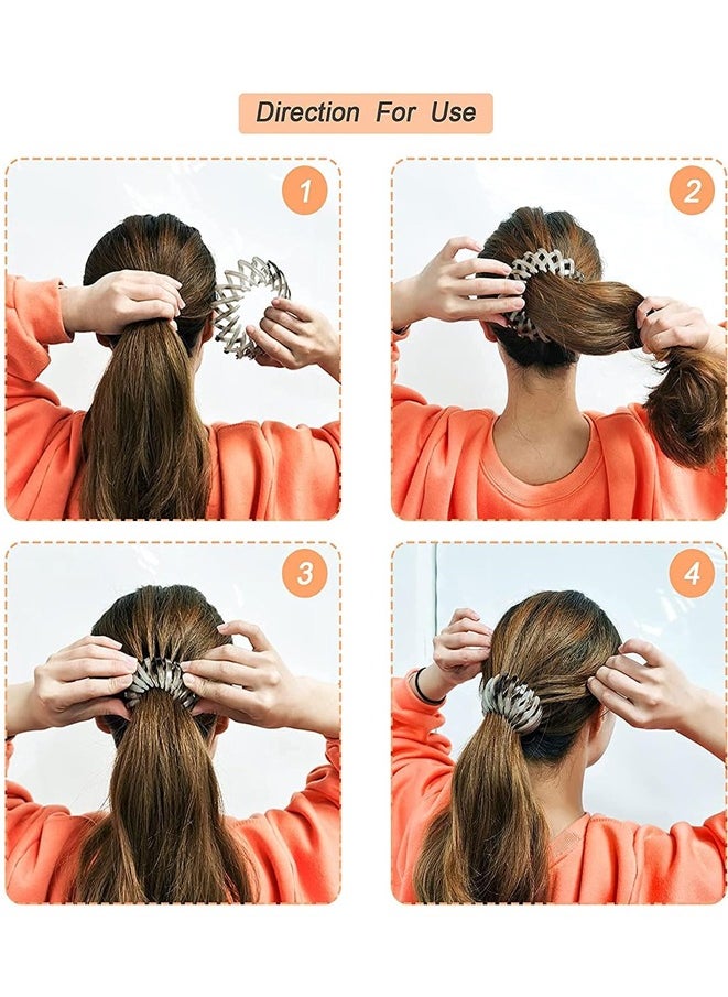 Muyixin Ponytail Hairpin Curling Iron  Fashion Retro Leopard Print Hairstyle Headbands Claw Clamps For Woman Hair Accessories  - Image 2