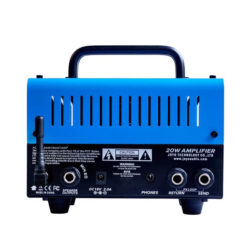 JOYO Bluejay BanTamp Series Mini Amp Head 20W Hybrid Tube 2-Channel Guitar Amplifier with Bluetooth (No Sound, Need Extra Speaker) - Image 3
