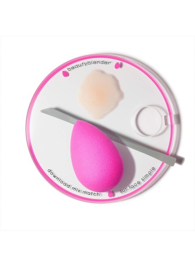 beautyblender sur.face simple Portable Clear Palette for Mixing and Matching Foundations and Creams, Includes a Mixing Makeup Wand - Image 3
