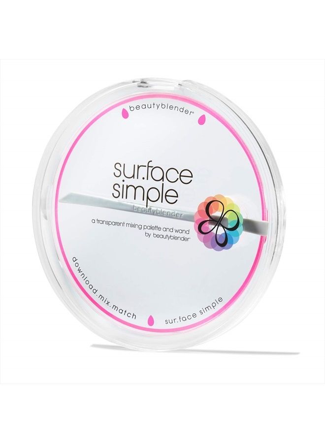 beautyblender sur.face simple Portable Clear Palette for Mixing and Matching Foundations and Creams, Includes a Mixing Makeup Wand - Image 2