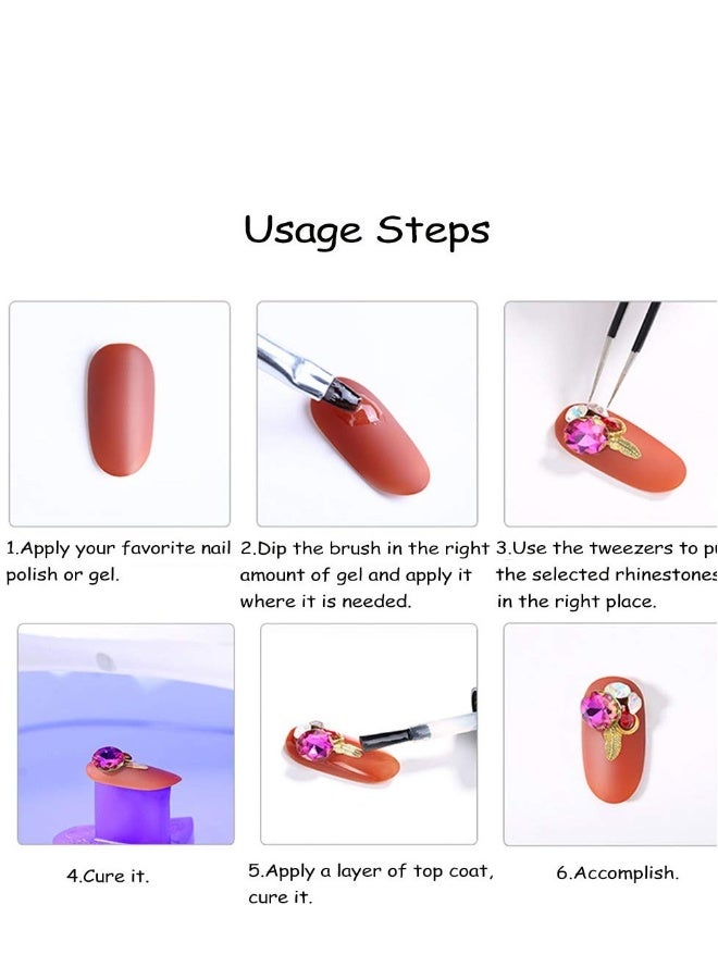 6 Boxes Mixed Nail Art Rhinestones Diamonds Crystals Beads Gems for 3D Nails Art Decoration Nail Art Supplies - Image 5