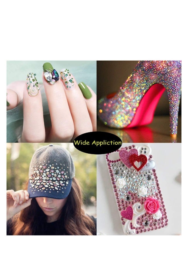 6 Boxes Mixed Nail Art Rhinestones Diamonds Crystals Beads Gems for 3D Nails Art Decoration Nail Art Supplies - Image 2